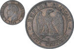 France 2 Centimes Napoleon III, Bordeaux, Bronze, KM:796.6 -