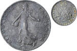 France 50 Centimes Semeuse, Paris, Silver, KM:854 -