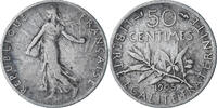 France 50 Centimes Semeuse, Paris, Silver, KM:854 -