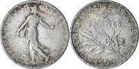 France 2 Francs Semeuse, Paris, Silver, KM:845.1, Gadoury:532 -