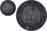 France 2 Centimes Napoleon III, Paris, Bronze, KM:796.4 -