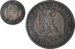 France 2 Centimes Napoleon III, Bordeaux, Bronze, KM:796.6 -