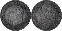 France 2 Centimes Napoleon III, Bordeaux, Bronze, KM:796.6 -