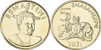 Eswatini 5 Emalangeni Coin, Swaziland, ESWATINI., Aluminum-Bronze -