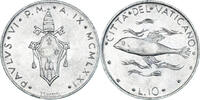 VATICAN CITY 10 Lire Coin, Paul VI, Aluminum, KM:119 -