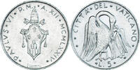 VATICAN CITY 5 Lire Coin, Paul VI, Roma, Aluminum, KM:118 -