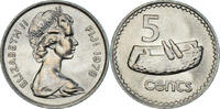 Fiji 5 Cents Coin, Copper-nickel, KM:29 -