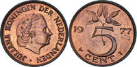 Netherlands 5 Cents Coin, Juliana, Bronze, KM:181 -