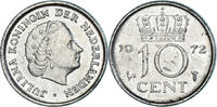 Netherlands 10 Cents Coin, Juliana, Nickel, KM:182 -
