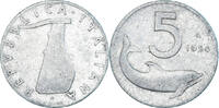 Italy 5 Lire Coin, Rome, Aluminum, KM:92 -