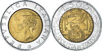 Italy 500 Lire Coin, Rome, Bi-Metallic, KM:187 -