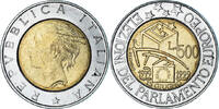 Italy 500 Lire Coin, Rome, Bi-Metallic, KM:203 -