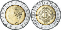 Italy 500 Lire Coin, Rome, Bi-Metallic, KM:160 -