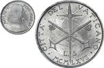 VATICAN CITY 5 Lire Coin, Paul VI, Aluminium, KM:94 -