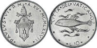 VATICAN CITY 10 Lire Coin, Paul VI, Roma, Aluminum, KM:119 -