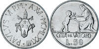 VATICAN CITY 50 Lire Coin, Paul VI, Stainless Steel, KM:136 -
