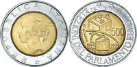 Italy 500 Lire Coin, Rome, Bi-Metallic, KM:203 -