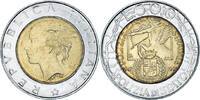 Italy 500 Lire Coin, Rome, Bi-Metallic, KM:187 -