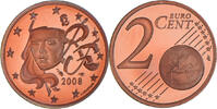 France 2 Euro Cent Paris, Proof / BE, Copper Plated Steel -