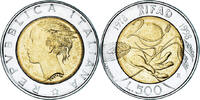 Italy 500 Lire Coin, Rome, IFAD, Bi-Metallic, KM:193 -