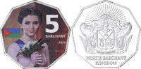 Morocco 5 barchant Coin, North Barchant.Colorized.BE -