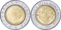 Italy 500 Lire Coin, Rome, Bi-Metallic, KM:160 -