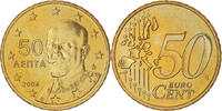 Greece 50 Euro Cent Athens, Brass, KM:186 -