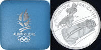 France 100 Francs Coin, Alberville 92 be, Silver, KM:981 -