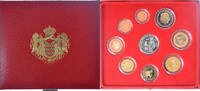 Monaco Coffret 1c. à 5€ Rainier III, Set 1c. - 5 Euro, sainte Dévote, Proof, MDP -