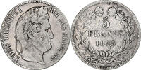France 5 Francs Coin, Louis-Philippe, Lyon, Silver, KM:749.4 -