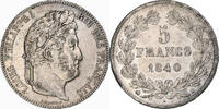 France 5 Francs Coin, Louis-Philippe, Rouen, Silver -
