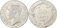 Belgium 50 Centimes Coin, Silver, KM:71 -