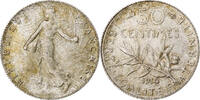 France 50 Centimes Semeuse, Paris, Silver, KM:854 -