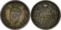 INDIA-BRITISH 1/2 Rupee George VI, Bombay, Silver, KM:552 -