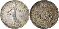 France 50 Centimes Semeuse, Paris, Silver, Gadoury:420, Le -