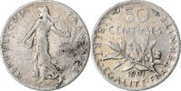 France 50 Centimes Semeuse, Paris, Silver, Gadoury:467, Le -