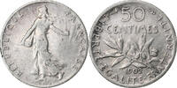 France 50 Centimes Semeuse, Paris, Silver, Gadoury:420, Le -