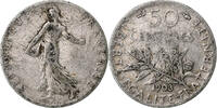 France 50 Centimes Semeuse, Paris, Silver, Gadoury:420, Le -