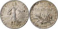 France 50 Centimes Semeuse, Paris, Silver, Gadoury:420, Le -