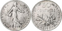 France 50 Centimes Semeuse, Paris, Silver, Gadoury:420, Le -