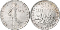 France 50 Centimes Semeuse, Paris, Silver, Gadoury:420, Le -