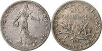 France 50 Centimes Semeuse, Paris, Silver, Gadoury:420, Le -