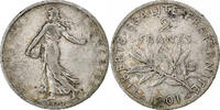France 2 Francs Semeuse, Paris, Silver, Gadoury:532, Le -