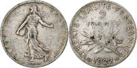 France 2 Francs Semeuse, Paris, Silver, Gadoury:532, Le -