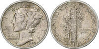 United States Dime Mercury Dime, U.S. Mint, Silver, KM:140 -