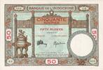 French Indochina 50 Rupees Undated (1936) Specimen AU(55-58)