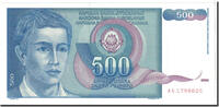 Yugoslavia 500 Dinara Banknote, 1990-03-01, KM:106 -