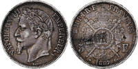 France 5 Francs Napoleon III, Napoléon III, Paris, Silver -