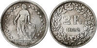 Switzerland 2 Francs Bern, Silver, KM:21 -