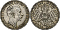 German States 3 Mark PRUSSIA, Wilhelm II, Berlin, Silver -